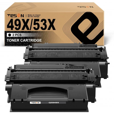 TESEN 49X Q5949X Compatible Toner Cartridge Replacement 2 Packs